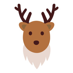 シンプルでかわいいトナカイ