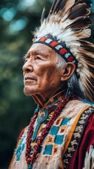 Fototapeta premium Indigenous Heritage Flourishing: A Vibrant Display of Cultural Pride on International Day of the World's Indigenous Peoples
