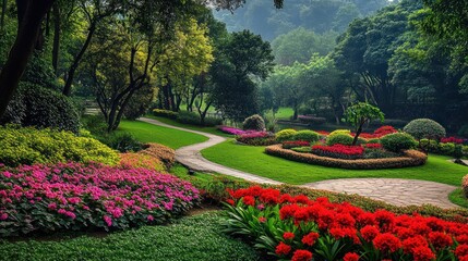 Obraz premium Serene Garden Path