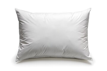 One new soft white pillow isolated on white