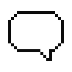 Pixel speech bubble cloud 8 bit y2k digital retro message. Game talk box, comment.b Text frame, border. 80s, 90s computer games.