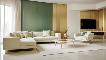 Fototapeta premium Photo interior modern design room 3d illustration