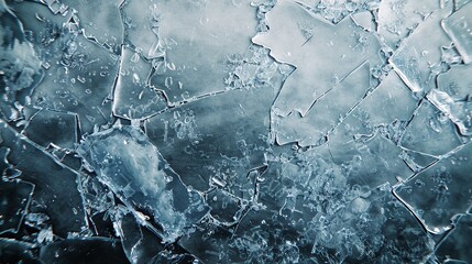 Obraz premium Cracked ice winter texture frozen grunge background