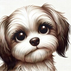 Naklejka premium Whimsical Animal Cub Portrait