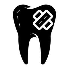 toothache glyph icon