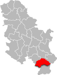 jablanica district map ADMINISTRATIVE DIVISIONS of SERBIA 3d isometric map