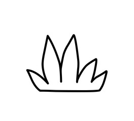 Bush isolated on a white background. Vector hand-drawn illustration in doodle style. Perfect for cards, decorations, logo, various designs.