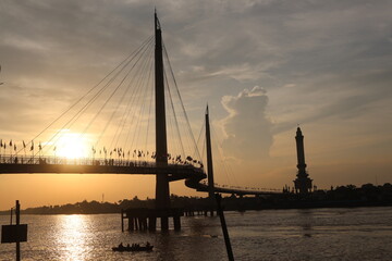 Fototapeta premium sunset on the river