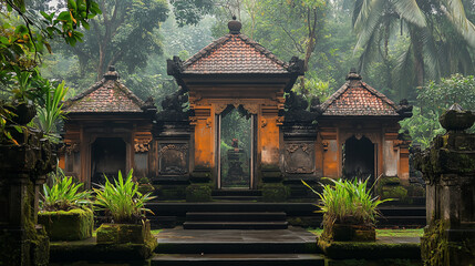 Professional photo of Indonesia, Bali, Architecture. Indonesia, old hindu architecture on Bali island