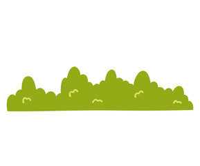 Bush isolated on a white background. Vector hand-drawn illustration in a flat style. Perfect for cards, decorations, logo, various designs.