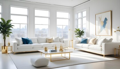 Photo interior modern design room 3d illustration