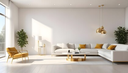 Fototapeta premium Photo interior modern design room 3d illustration