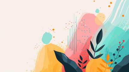 Fototapeta premium Artistic, Outcomes, Engagement, artistic outcomes fostering engagement, flat design illustration