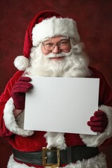 Naklejka premium Santa Claus Holding Sign