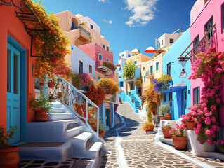 Bright Santorini, Greece