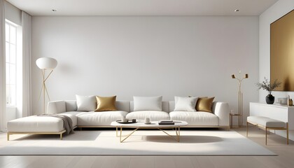 Photo interior modern design room 3d illustration