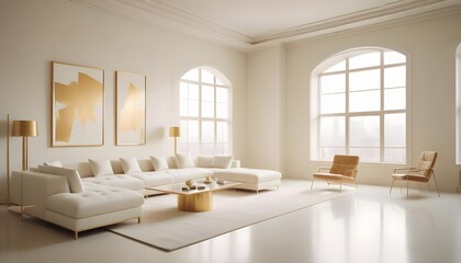 Fototapeta premium Photo interior modern design room 3d illustration