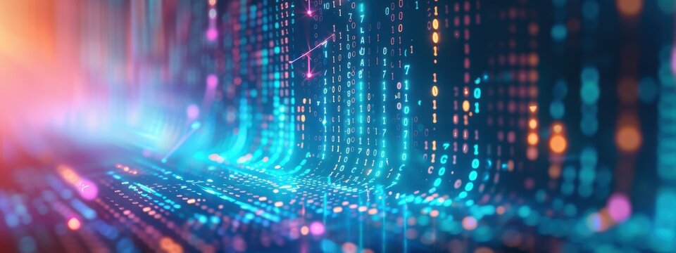 Asymmetric encryption, holographic obfuscation, intrusion detection, dark tech background