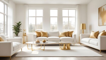 Fototapeta premium Photo interior modern design room 3d illustration