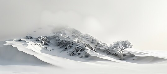 snow on a window