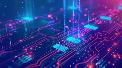 Obraz premium Autonomous organization overview with blockchain integration, self-governing and efficient.