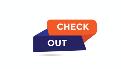 Check out button web banner templates. Vector Illustration 