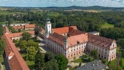 Aerial view of the Cistercian Abbey in Henryków
