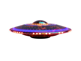 UFO, UAP inform a color saucer, Unidentified Flying Object , Unidentified Aerial Phenomena, Strange objects may come from outer space or contain unexpected technology 