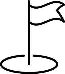 Flag icon. Location sign. Linear icon.