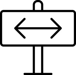 Direction signpost icon. Location sign. Linear icon.