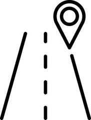 Pointer icon. Road sign. Linear icon.