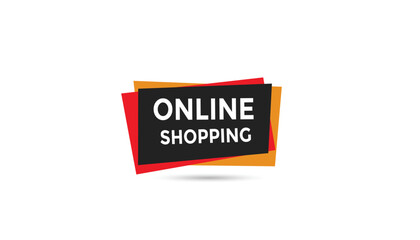 Online shopping button web banner templates. Vector Illustration 
