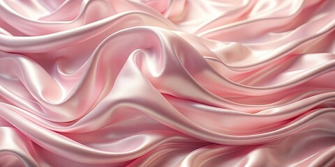 Obraz premium Soft pink luxury backdrop with shiny waves in a silky fabric material , luxury, pink, backdrop, shiny, waves, silky, fabric