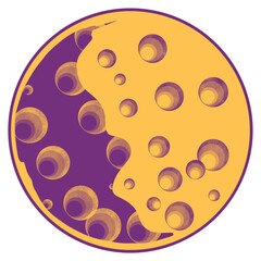 illustration of moon 