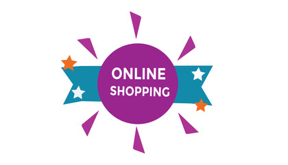 Online shopping button web banner templates. Vector Illustration 

