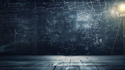 blackboard with math equations