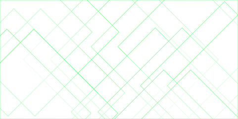 Abstract Geometric squares in bright light with soft shadows as pattern. Vector abstract futuristic architecture concept with digital geometric connection green lines. Vector futuristic digital landsc