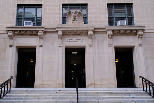 General Services Administration (GSA) headquarters building in Washington, DC USA.