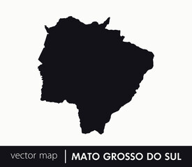 Mato Grosso do Sul state map. Federative unit of Brazil. Vector map for any needs.	
