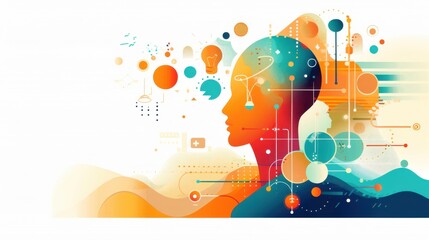 Business plan, entrepreneurs planning strategy, flat design illustration