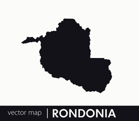 Rondônia state map. Federative unit of Brazil. Vector map for any needs.	
