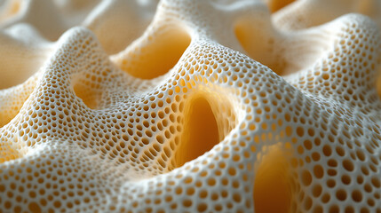 Fototapeta premium Intricate Porous Bone Structure Close-Up