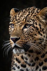 Obraz premium Majestic Leopard Portrait with Intense Gaze