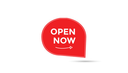 Open now button web banner templates. Vector Illustration 
