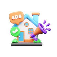 Real State 3d Illustration  Icon