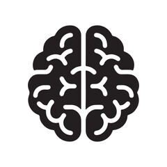 human brain silhouettes vector design
