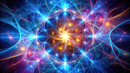 Abstract energy patterns of fractal realms , fractal, energy, vibrant, abstract, colorful, dynamic