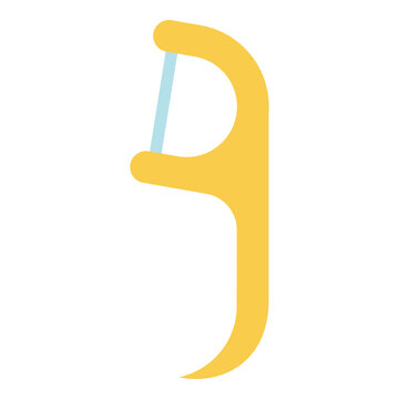 yellow floss pick dental hygiene clip art preview