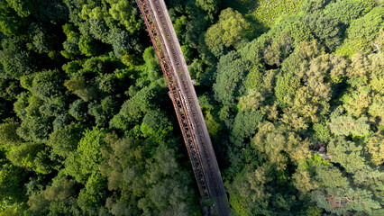 Historic railway viaduct in the Kłodzko district