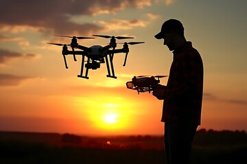 Drone with medical kit delivery illustration
